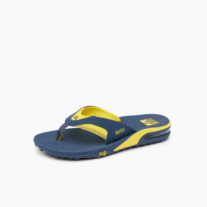 Men Reef Sandals Fanning Pregame Navyyellow Men Reef Sandals Fanning Pregame Navyyellow