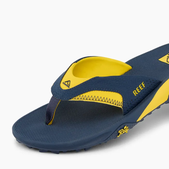 Men Reef Sandals Fanning Pregame Navyyellow Men Reef Sandals Fanning Pregame Navyyellow