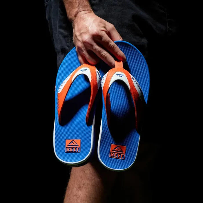 Men Reef Sandals Fanning Pregame Orangeblue Men Reef Sandals Fanning Pregame Orangeblue