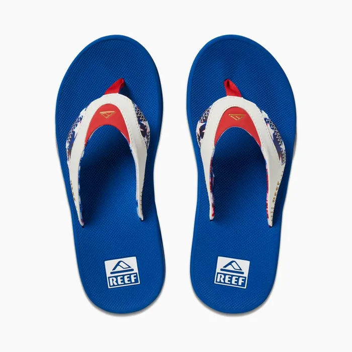 Men Reef Sandals Fanning Red White And Blue Men Reef Sandals Fanning Red White And Blue