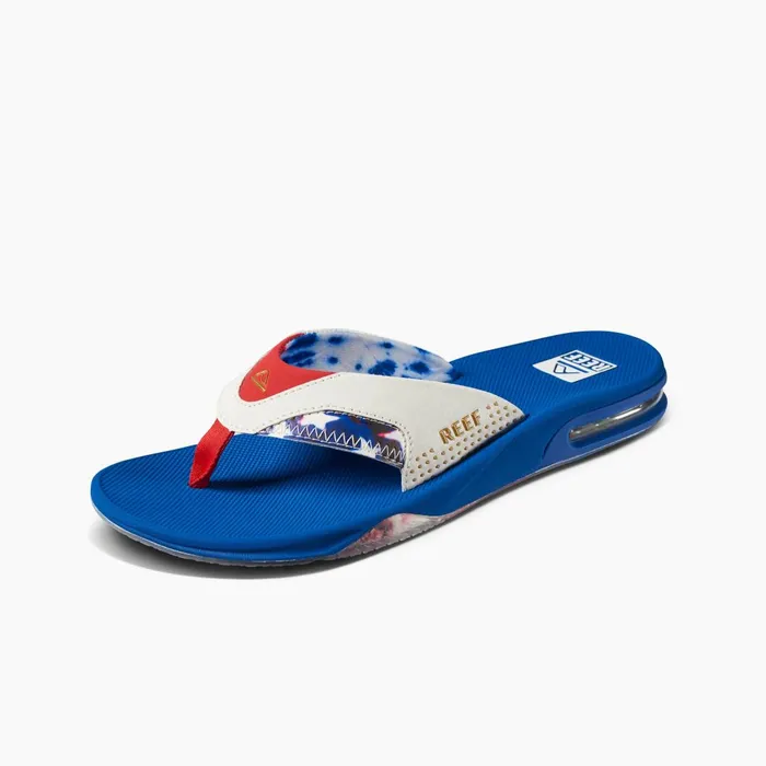 Men Reef Sandals Fanning Red White And Blue Men Reef Sandals Fanning Red White And Blue