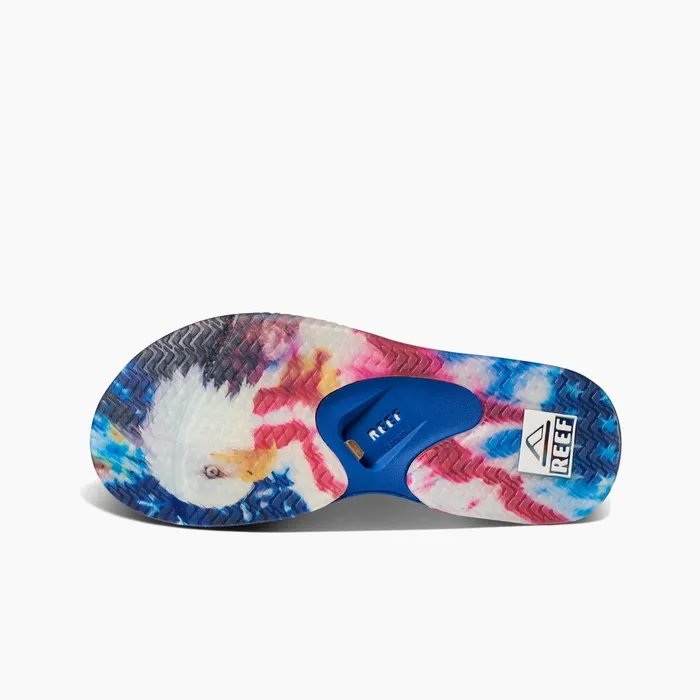 Men Reef Sandals Fanning Red White And Blue Men Reef Sandals Fanning Red White And Blue