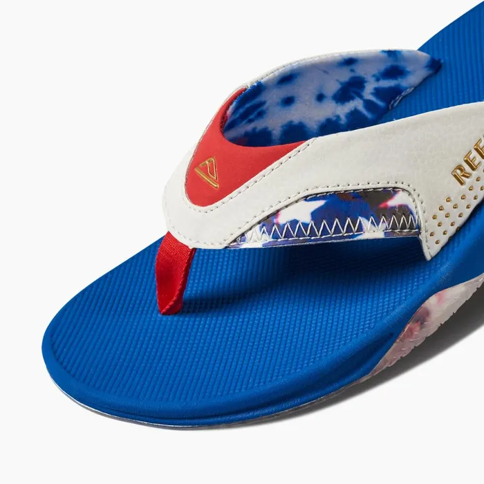 Men Reef Sandals Fanning Red White And Blue Men Reef Sandals Fanning Red White And Blue