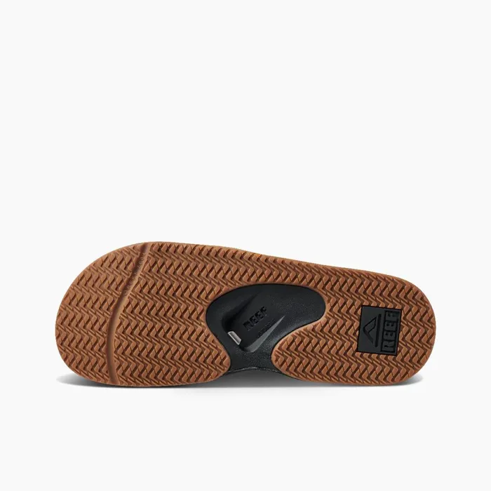 Men Reef Sandals Fanning Slide Blacksilver Men Reef Sandals Fanning Slide Blacksilver