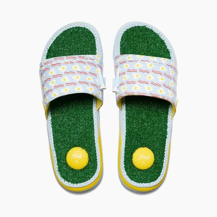 Men Reef Sandals Mulligan Slide Breakfast Ball Men Reef Sandals Mulligan Slide Breakfast Ball