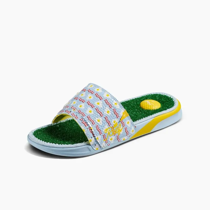 Men Reef Sandals Mulligan Slide Breakfast Ball Men Reef Sandals Mulligan Slide Breakfast Ball