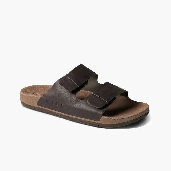 Men Reef Sandals Ojai Two Bar Brown Leather Men Reef Sandals Ojai Two Bar Brown Leather