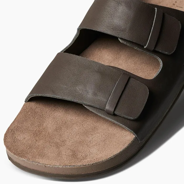 Men Reef Sandals Ojai Two Bar Brown Leather Men Reef Sandals Ojai Two Bar Brown Leather