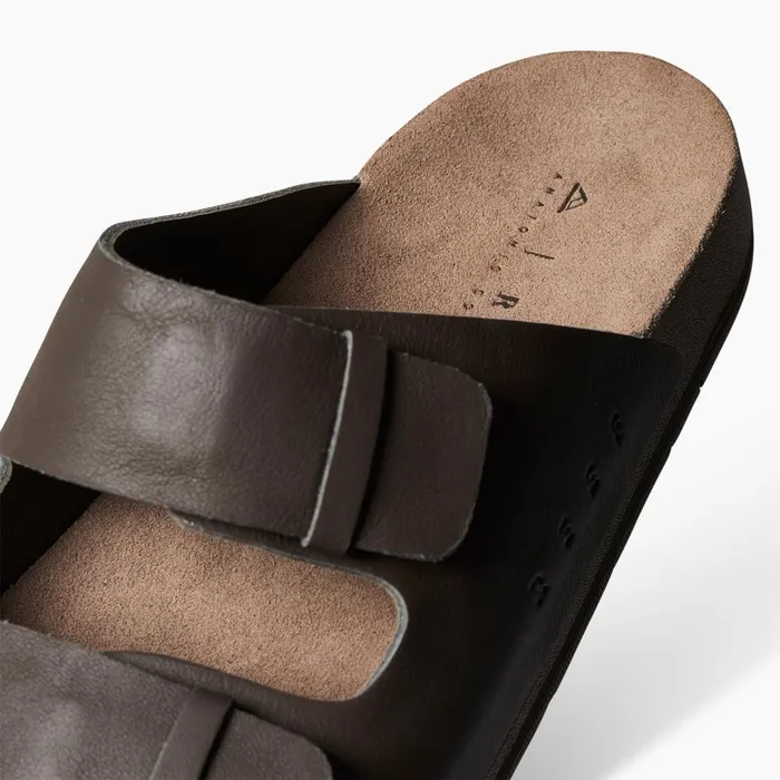 Men Reef Sandals Ojai Two Bar Brown Leather Men Reef Sandals Ojai Two Bar Brown Leather