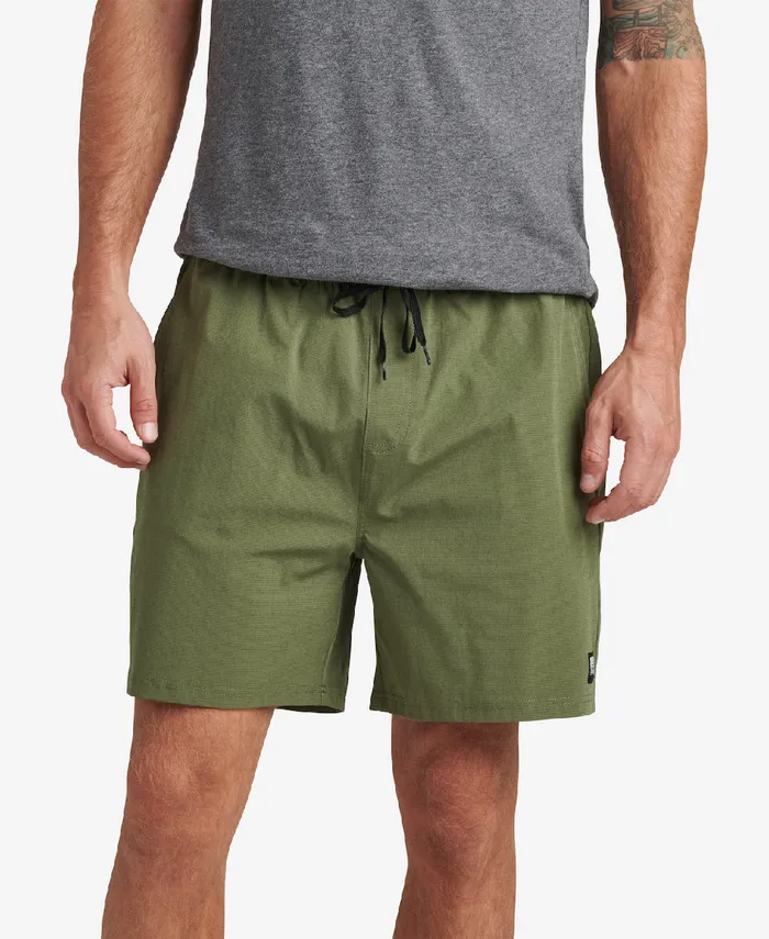 Men Reef Shorts Boardshorts and Pants Fields 17 Elastic Waist Walk Short Olivine