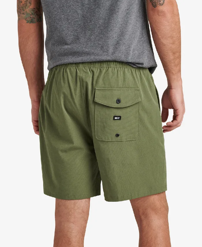 Men Reef Shorts Boardshorts and Pants Fields 17 Elastic Waist Walk Short Olivine Men Reef Shorts Boardshorts and Pants Fields 17 Elastic Waist Walk Short Olivine