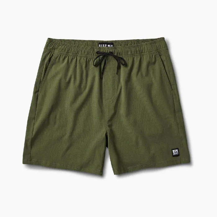 Men Reef Shorts Boardshorts and Pants Fields 17 Elastic Waist Walk Short Olivine Men Reef Shorts Boardshorts and Pants Fields 17 Elastic Waist Walk Short Olivine