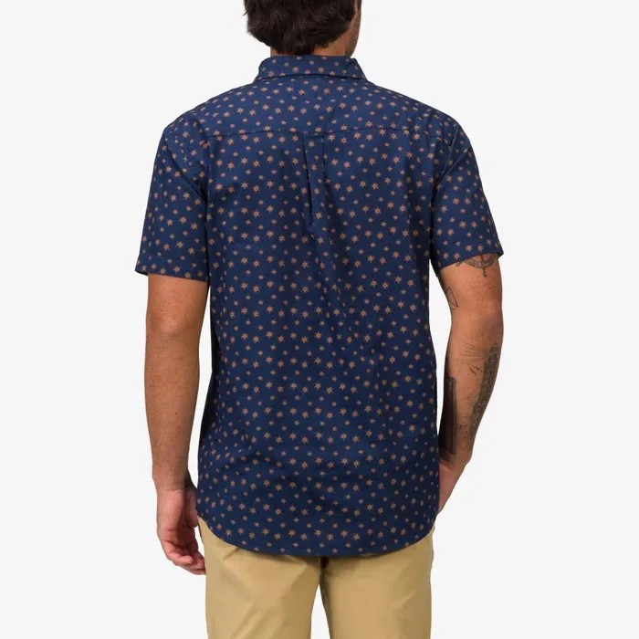 Men Reef TShirts and Shirts Bentley Short Sleeve Woven Shirt Dress Blues Men Reef TShirts and Shirts Bentley Short Sleeve Woven Shirt Dress Blues