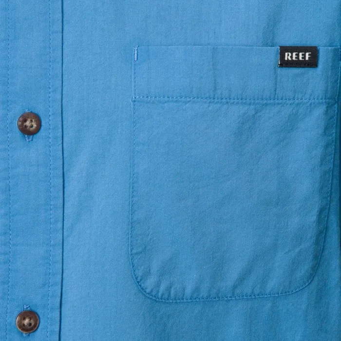 Men Reef TShirts and Shirts Collins Short Sleeve Shirt Parisian Blue Men Reef TShirts and Shirts Collins Short Sleeve Shirt Parisian Blue