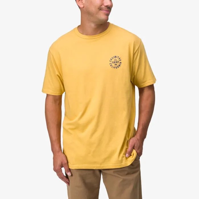 Men Reef TShirts and Shirts Rancho Tee Ochre Navy Men Reef TShirts and Shirts Rancho Tee Ochre Navy