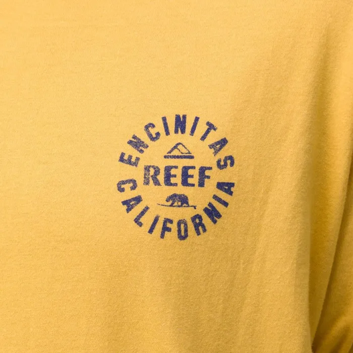 Men Reef TShirts and Shirts Rancho Tee Ochre Navy Men Reef TShirts and Shirts Rancho Tee Ochre Navy