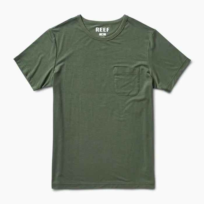 Men Reef TShirts and Shirts Smith Ss Knit Thyme Green Men Reef TShirts and Shirts Smith Ss Knit Thyme Green