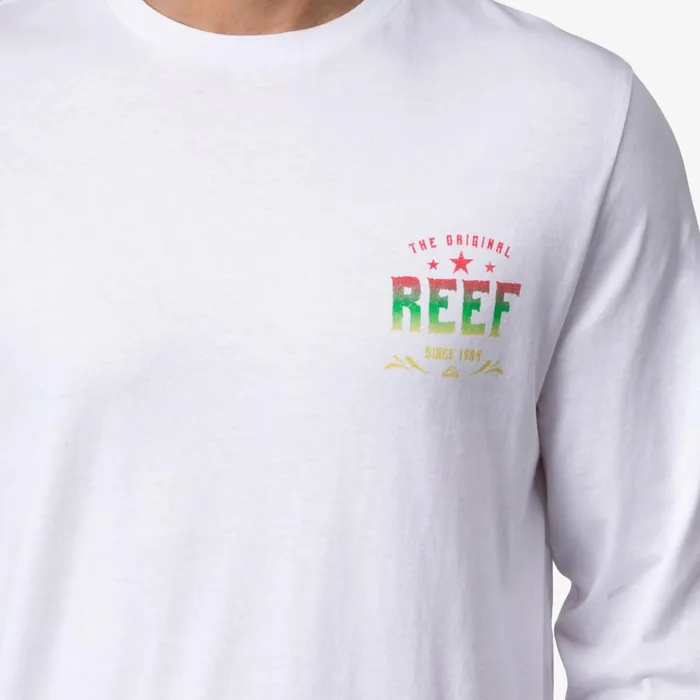 Men Reef TShirts and Shirts Tour Long Sleeve Tee Bright White Men Reef TShirts and Shirts Tour Long Sleeve Tee Bright White