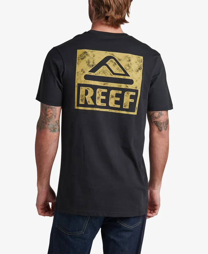 Men Reef TShirts and Shirts Wellie Short Sleeve Graphic Tee Caviar Men Reef TShirts and Shirts Wellie Short Sleeve Graphic Tee Caviar