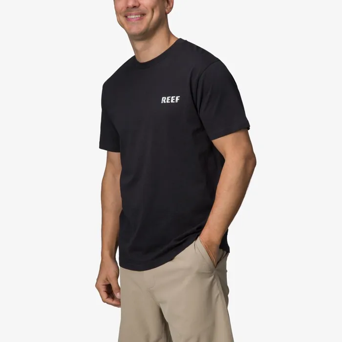 Men Reef TShirts and Shirts Wellie Short Sleeve Tee Caviar Men Reef TShirts and Shirts Wellie Short Sleeve Tee Caviar
