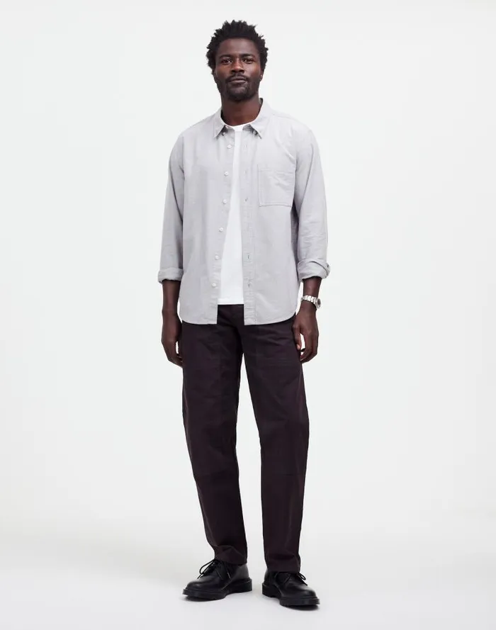Men Relaxed Straight Workwear Pants Black Coal Madewell Pants