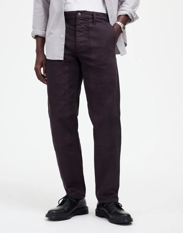 Men Relaxed Straight Workwear Pants Black Coal Madewell Pants