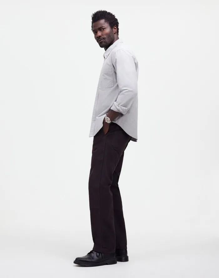 Men Relaxed Straight Workwear Pants Black Coal Madewell Pants