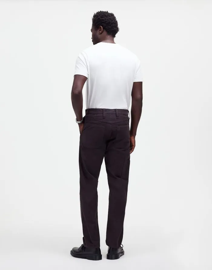 Men Relaxed Straight Workwear Pants Black Coal Madewell Pants