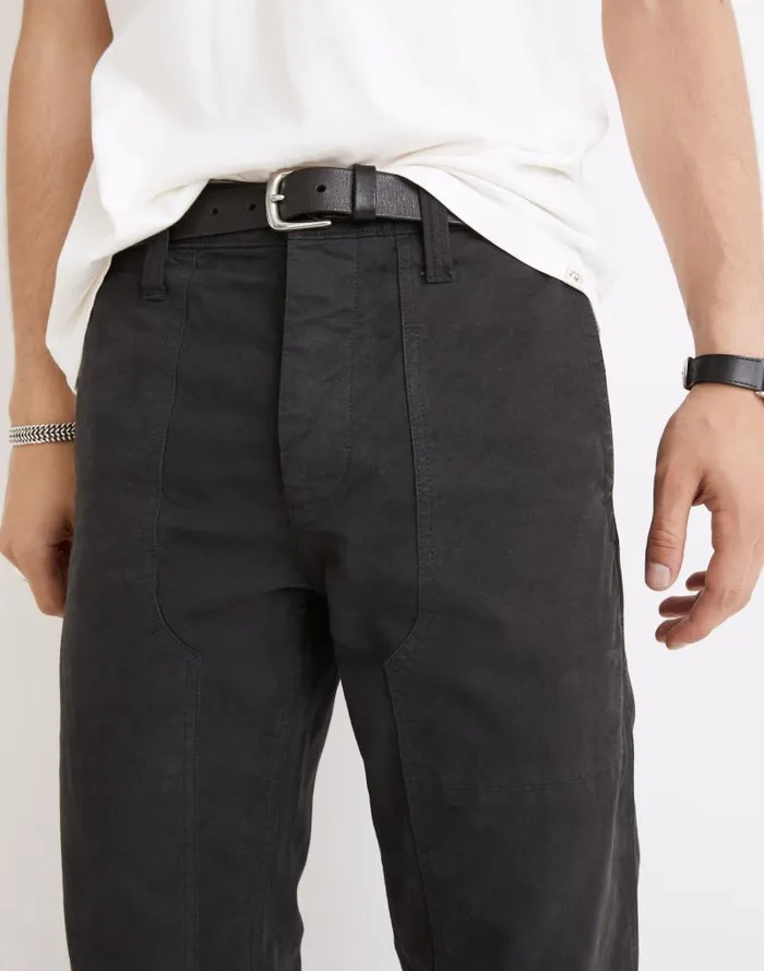 Men Relaxed Straight Workwear Pants Black Coal Madewell Pants