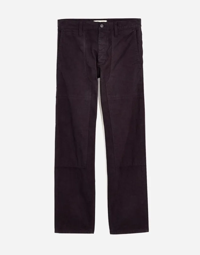 Men Relaxed Straight Workwear Pants Black Coal Madewell Pants
