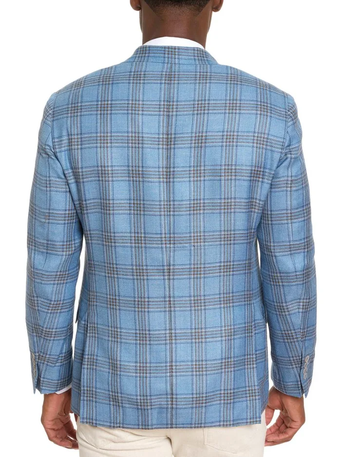 Men Robert Graham Blazers PLAID BLAZER LIGHT BLUE