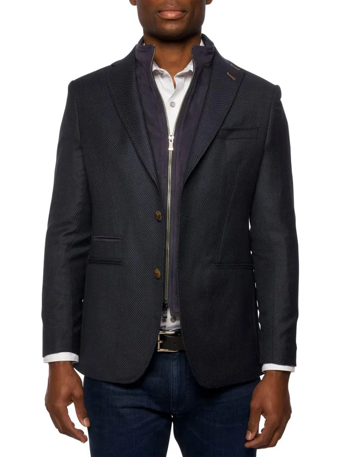 Men Robert Graham Blazers UPTOWN XV BLAZER LONG FIT NAVY