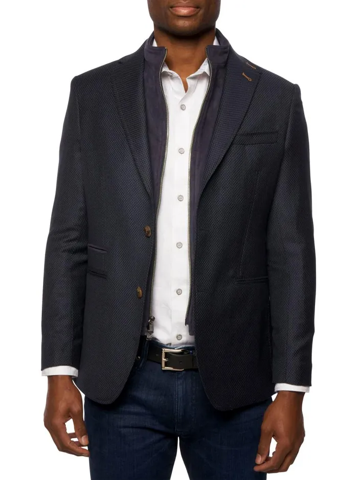 Men Robert Graham Blazers UPTOWN XV BLAZER LONG FIT NAVY