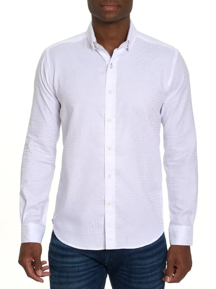 Men Robert Graham Button Down Shirts AMORY LONG SLEEVE BUTTON DOWN SHIRT WHITE Men Robert Graham Button Down Shirts AMORY LONG SLEEVE BUTTON DOWN SHIRT WHITE