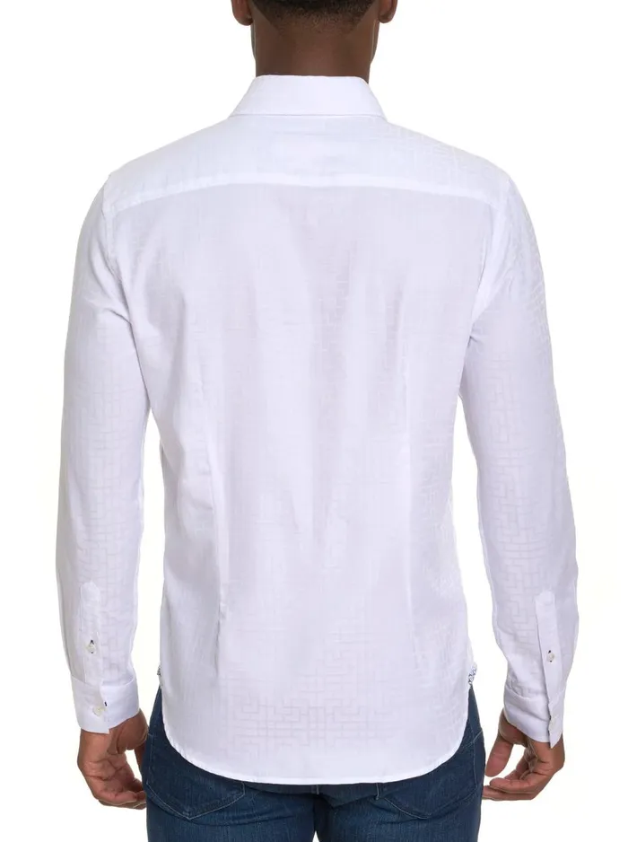 Men Robert Graham Button Down Shirts AMORY LONG SLEEVE BUTTON DOWN SHIRT WHITE