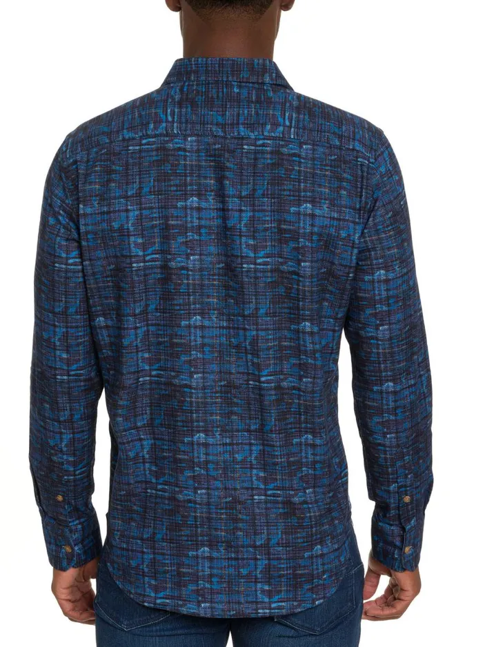 Men Robert Graham Button Down Shirts ANOMALY LONG SLEEVE BUTTON DOWN SHIRT DARK BLUE
