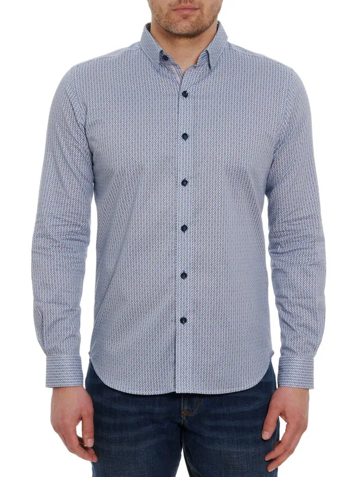 Men Robert Graham Button Down Shirts BARRETTS LONG SLEEVE BUTTON DOWN SHIRT NAVY Men Robert Graham Button Down Shirts BARRETTS LONG SLEEVE BUTTON DOWN SHIRT NAVY
