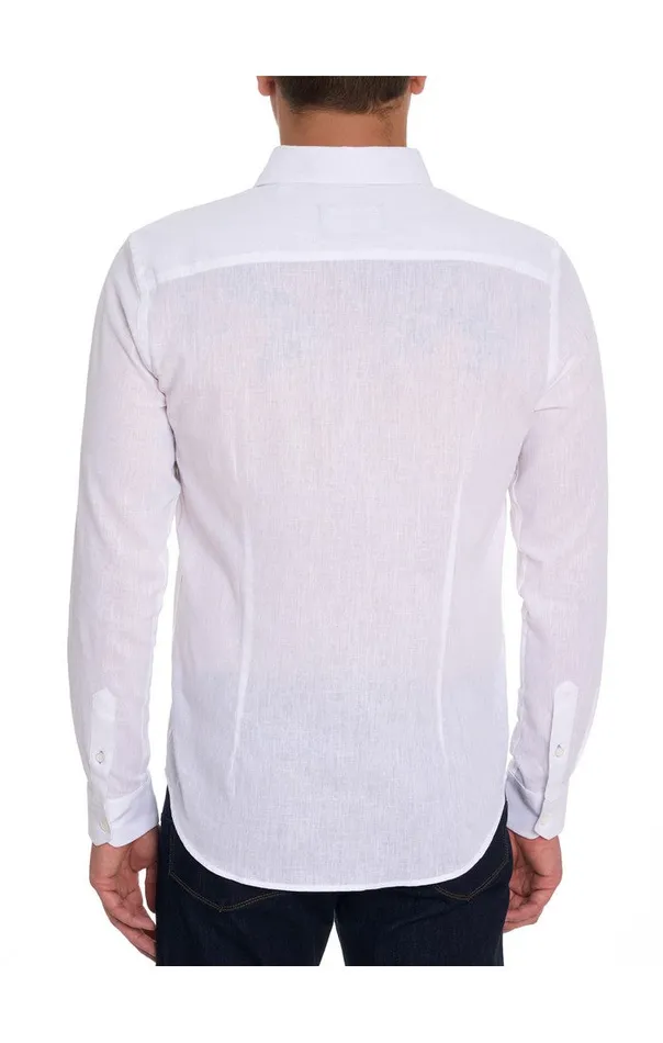 Men Robert Graham Button Down Shirts BENNETT LONG SLEEVE BUTTON DOWN SHIRT WHITE