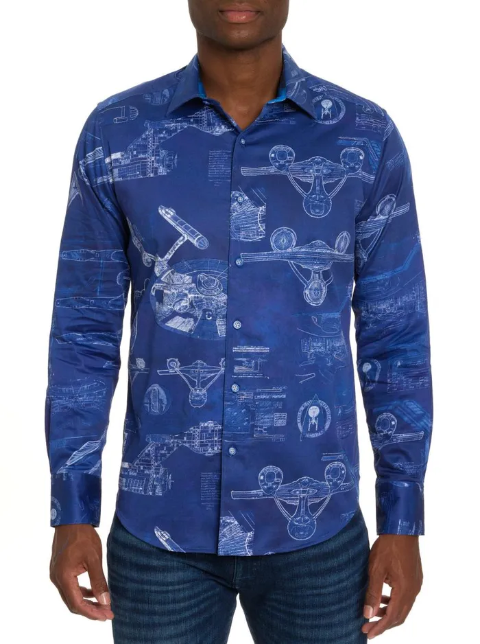 Men Robert Graham Button Down Shirts BLUEPRINT LONG SLEEVE BUTTON DOWN SHIRT BLUE Men Robert Graham Button Down Shirts BLUEPRINT LONG SLEEVE BUTTON DOWN SHIRT BLUE