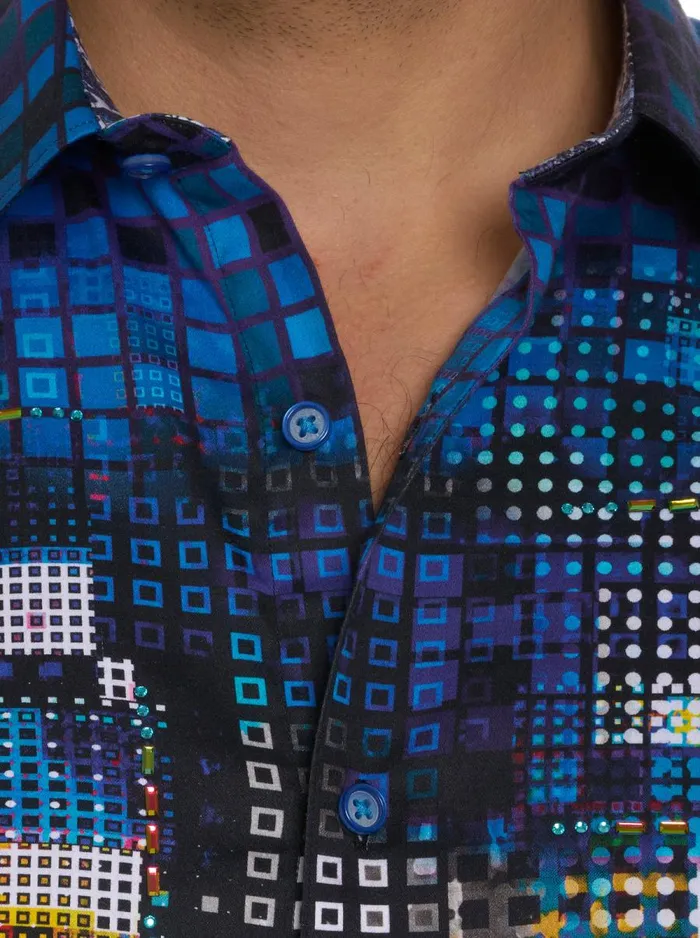 Men Robert Graham Button Down Shirts DISCO SKULL LONG SLEEVE BUTTON DOWN SHIRT MULTI