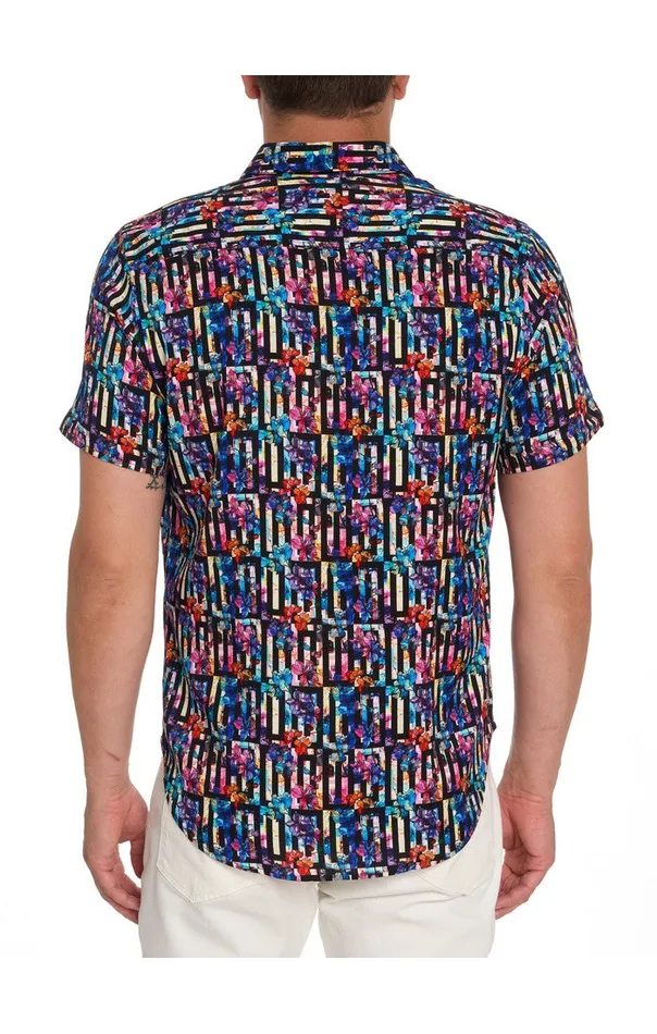 Men Robert Graham Button Down Shirts JUMP START SHORT SLEEVE BUTTON DOWN SHIRT MULTI