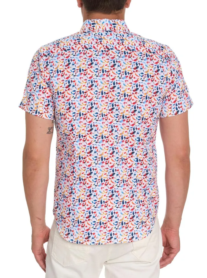 Men Robert Graham Button Down Shirts LANGSTON SHORT SLEEVE BUTTON DOWN SHIRT MULTI