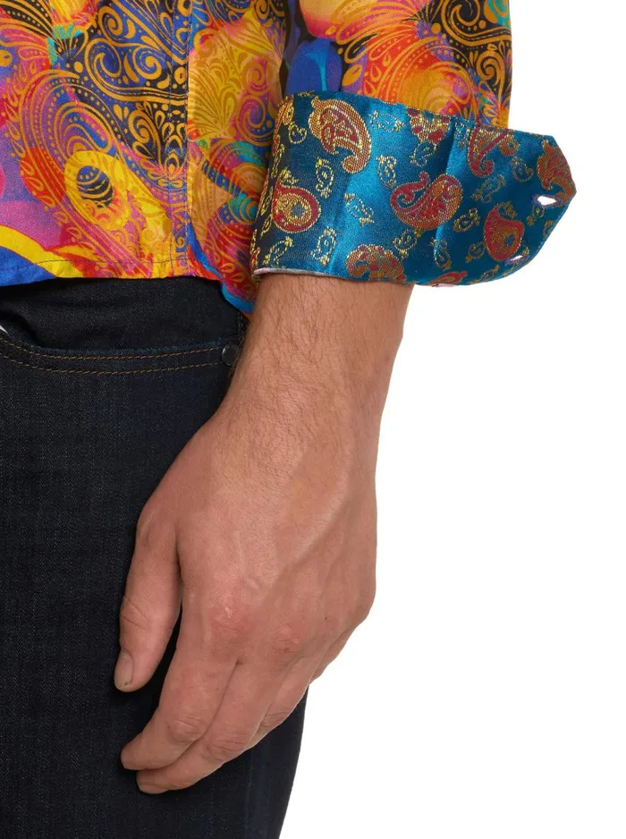 Men Robert Graham Button Down Shirts LIMITED EDITION LE CLIQUE LONG SLEEVE BUTTON DOWN SHIRT MULTI
