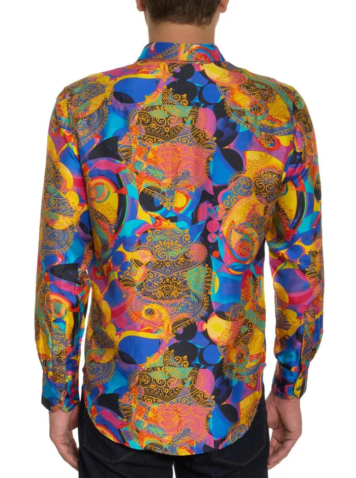 Men Robert Graham Button Down Shirts LIMITED EDITION LE CLIQUE LONG SLEEVE BUTTON DOWN SHIRT MULTI