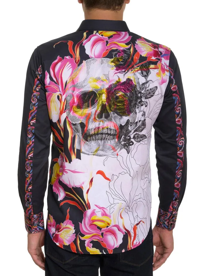 Men Robert Graham Button Down Shirts LIMITED EDITION THE TICE LONG SLEEVE BUTTON DOWN SHIRT BLACK Men Robert Graham Button Down Shirts LIMITED EDITION THE TICE LONG SLEEVE BUTTON DOWN SHIRT BLACK