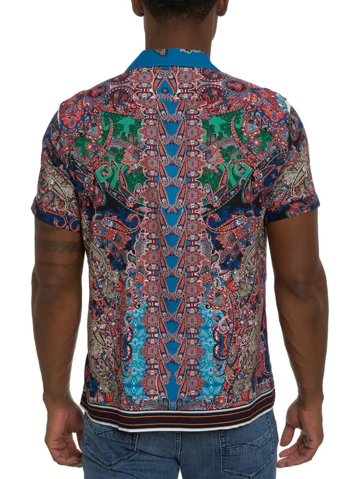 Men Robert Graham Button Down Shirts MAX039S SHORT SLEEVE BUTTON DOWN SHIRT MULTI