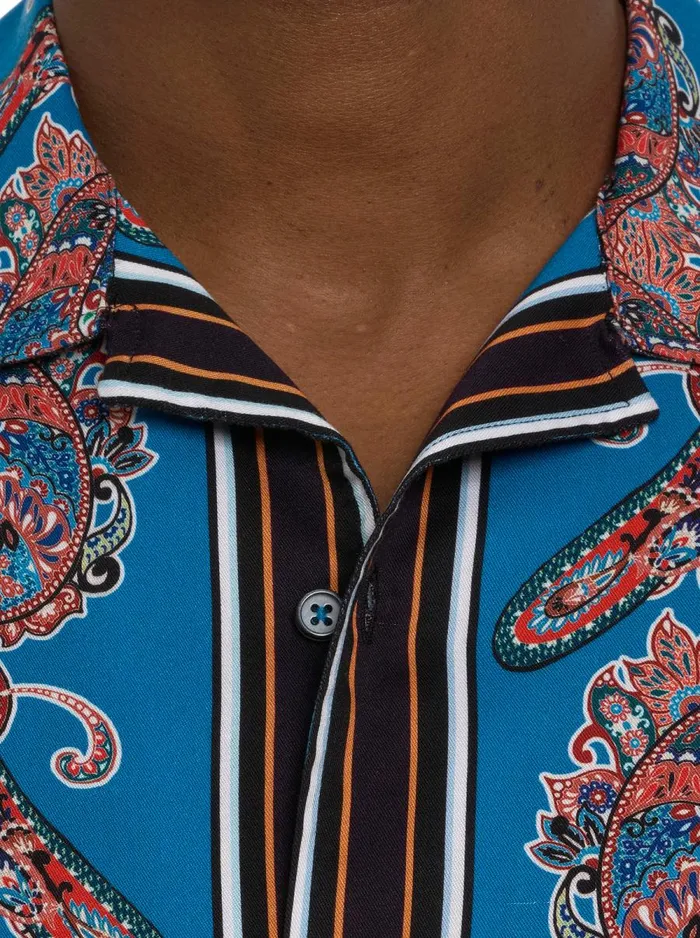 Men Robert Graham Button Down Shirts MAX039S SHORT SLEEVE BUTTON DOWN SHIRT MULTI