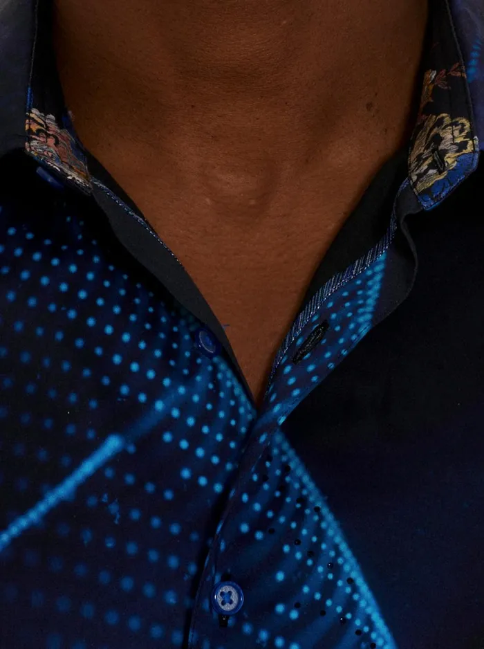Men Robert Graham Button Down Shirts METAFUTURE SHORT SLEEVE BUTTON DOWN SHIRT MULTI