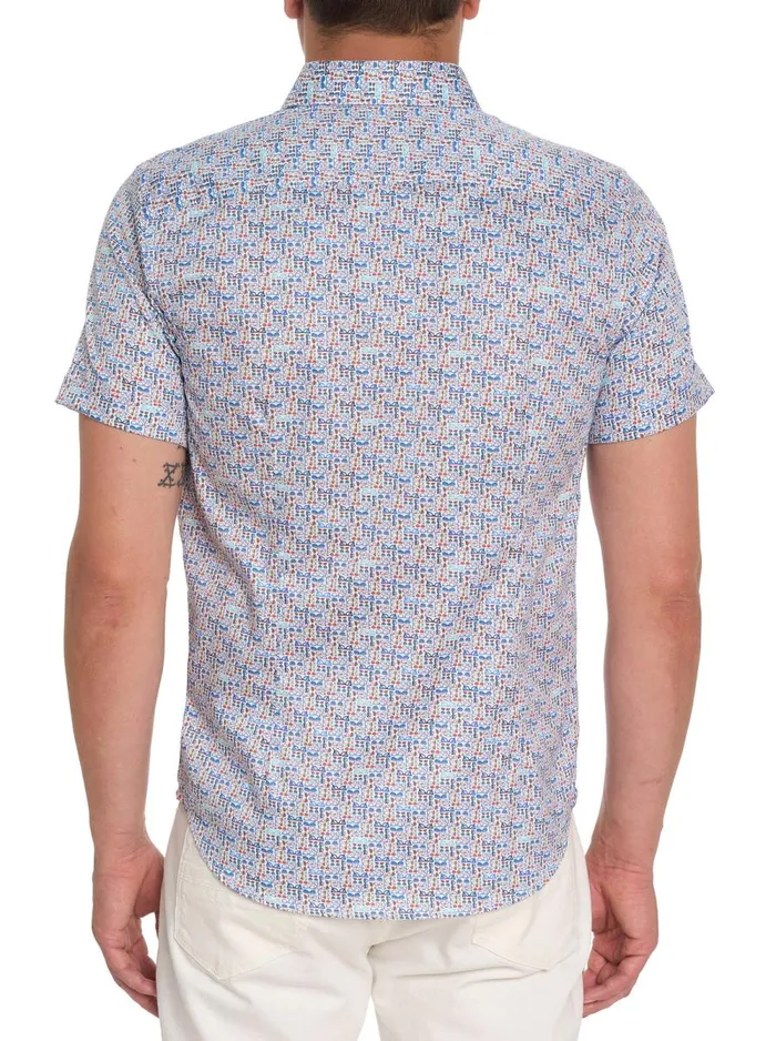 Men Robert Graham Button Down Shirts OVERLOOK SHORT SLEEVE BUTTON DOWN SHIRT MULTI