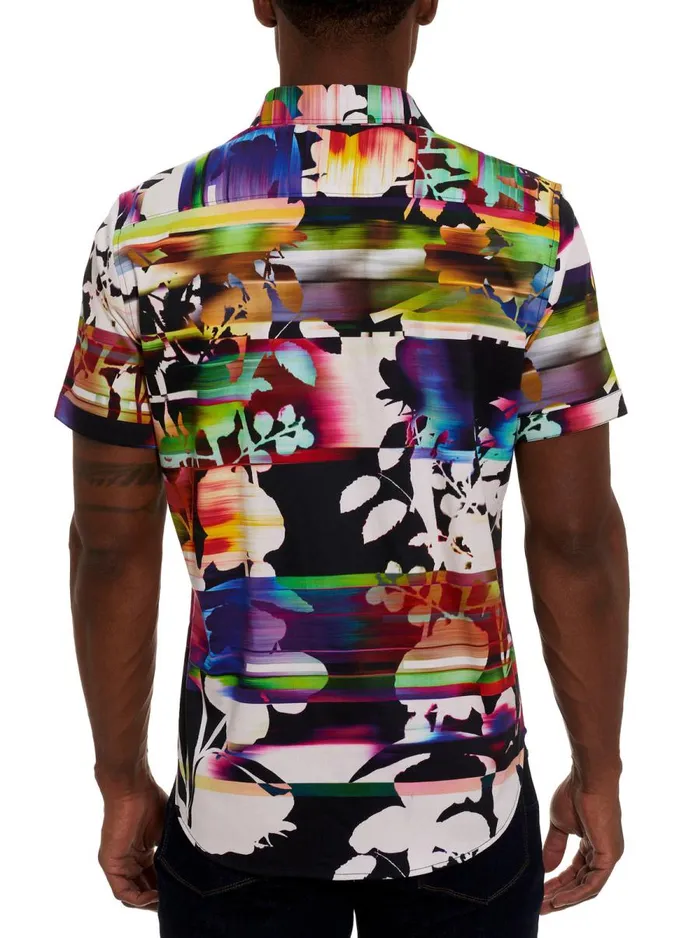 Men Robert Graham Button Down Shirts PULSAR SHORT SLEEVE BUTTON DOWN SHIRT MULTI
